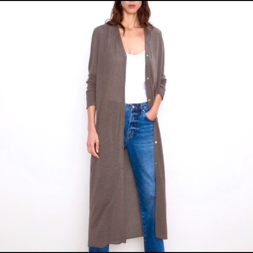 Zara long knit cardigan
